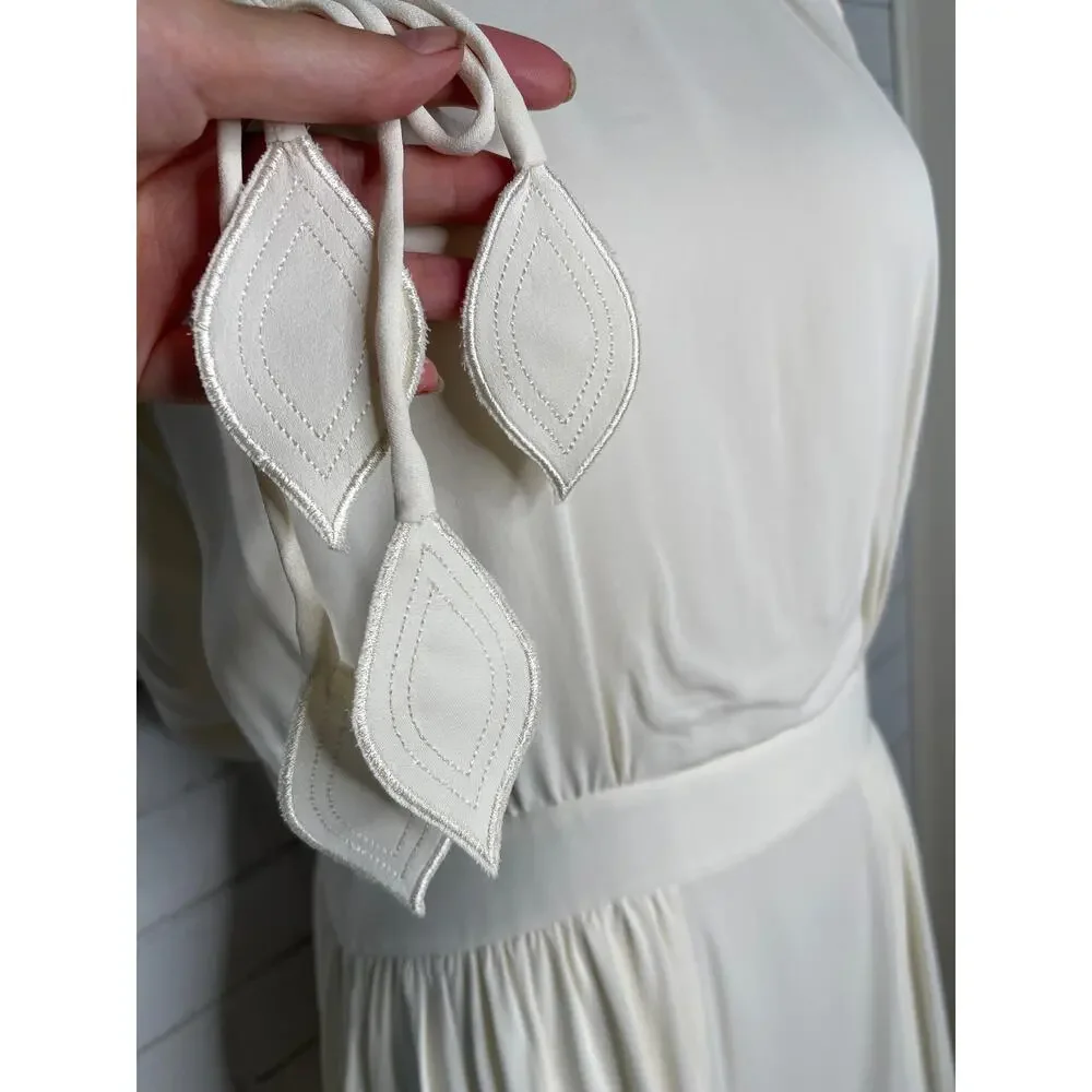 Tory Burch $498 Ivory Draped Grecian Gown Maxi Dress Wedding White Bridal 2 - Picture 9 of 12